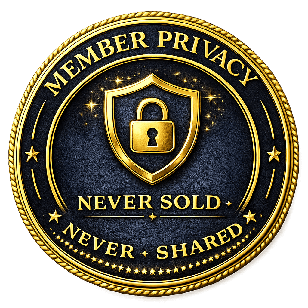 Privacy — your data is never sold, never shared